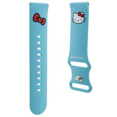 Hello Kitty Silicone Kitty Head strap universal 22mm - blue-thumb-2