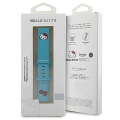 Hello Kitty Silicone Kitty Head strap universal 22mm - blue-thumb-3