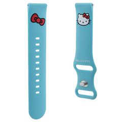 Hello Kitty Silicone Kitty Head strap universal 20mm - blue-thumb-2