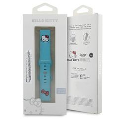 Hello Kitty Silicone Kitty Head strap universal 20mm - blue-thumb-3