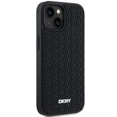 DKNY 3D Rubber Repeat Pattern case for iPhone 15 Plus - black-thumb-3