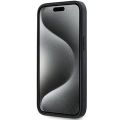 DKNY 3D Rubber Repeat Pattern case for iPhone 15 Plus - black-thumb-4