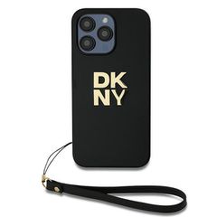 DKNY Wrist Strap Stock Logo case for iPhone 15 Pro Max - black-thumb-1