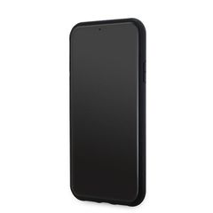 DKNY Leather Checkered Mono Pattern MagSafe Case for iPhone 11 / Xr - Black-thumb-4