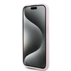 Karl Lagerfeld Diagonal Quilted Script case for iPhone 15 Pro - pink-thumb-4
