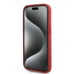 Karl Lagerfeld Diagonal Quilted Script case for iPhone 15 Pro - red-thumb-4