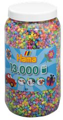 HAMA Beads - Midi - Pastel Mix, 13.000 pcs (211-50) / Toys