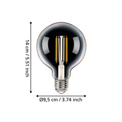 EGLO - E27 G95 Smart Bulb – Clear Glass with Zigbee & Bluetooth-thumb-3