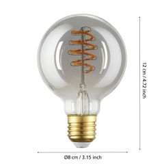 Eglo - E27 G80 Spiral Smoke Bulb – Smart Zigbee & Bluetooth – Warm White-thumb-3