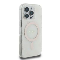 Guess IML 4G Background MagSafe iPhone 16 Pro Case - White-thumb-3
