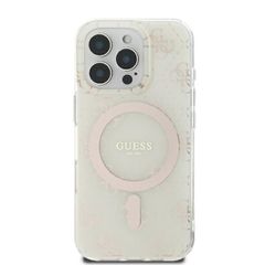 Guess IML 4G Background MagSafe iPhone 16 Pro Case - White-thumb-2