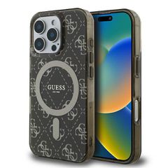 Guess IML 4G Background MagSafe iPhone 16 Pro Case - Brown-thumb-0