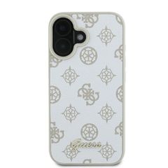 Guess Peony Script Logo MagSafe iPhone 16 Case - White-thumb-2