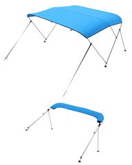 VEVOR 3 Μπλουζάκια για σκάφος με φιόγκο 72"Lx(73"-78")Π x 46"H Τέντα κουβούκλιο Pacific Blue