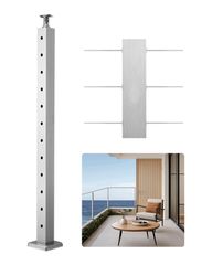 Στύλος κιγκλίδωμα καλωδίου VEVOR 42x2x2 ιντσών προ-τρυπημένος στύλος 1JZLGZXYS1061EF8W001V0