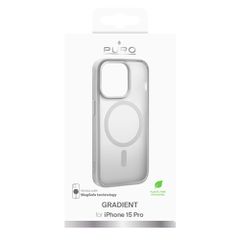 Puro Gradient MagSafe Silicone Case for iPhone 15 Pro - Silver-thumb-1