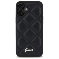 Guess Quilted Metal Logo iPhone 16 Plus Case - Black-thumb-2