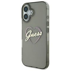 Guess IML Heart iPhone 16 Case - Black-thumb-1