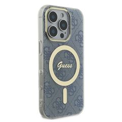 Guess IML 4G MagSafe iPhone 16 Pro Case - Blue-thumb-3
