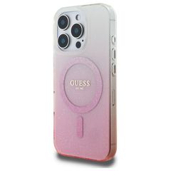 Guess IML Glitter Gradient MagSafe Case for iPhone 16 Pro - Pink-thumb-1