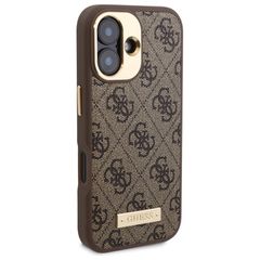 Guess 4G Logo Plate MagSafe iPhone 16 Plus Case - Brown-thumb-3
