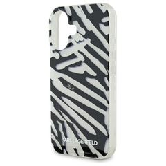 Karl Lagerfeld IML Zebra Pattern & Cord iPhone 16 Case - Black-thumb-4