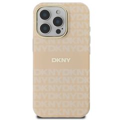 DKNY Repeat Texture Pattern & Stripe MagSafe iPhone 16 Pro Case - Pink-thumb-2