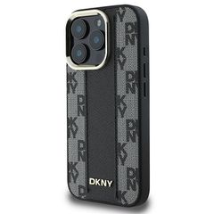 DKNY Checkered Pattern Magsafe iPhone 16 Pro Case - Black-thumb-1