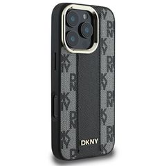 DKNY Checkered Pattern Magsafe iPhone 16 Pro Case - Black-thumb-3