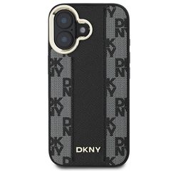DKNY Checkered Pattern Magsafe iPhone 16 Plus Case - Black-thumb-2