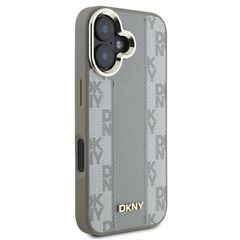 DKNY Checkered Pattern Magsafe iPhone 16 Case - Beige-thumb-3