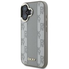 DKNY Checkered Pattern Magsafe iPhone 16 Case - Beige-thumb-1