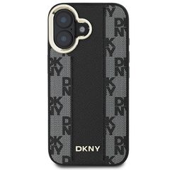 DKNY Checkered Pattern Magsafe iPhone 16 Case - Black-thumb-2