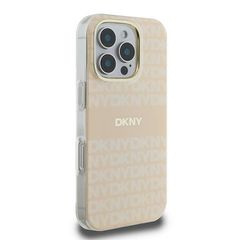 DKNY Repeat Texture Pattern With Stripe iPhone 16 Pro Max Case - Pink-thumb-3