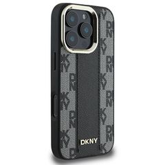 DKNY Checkered Pattern Magsafe iPhone 16 Pro Max Case - Black-thumb-3