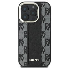 DKNY Checkered Pattern Magsafe iPhone 16 Pro Max Case - Black-thumb-2