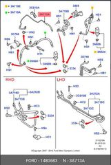 γνησιος σωληνας υδραυλικου τιμονιου , Ford Galaxy , Mondeo , Smax , κωδικοι :  1377159 , 1480683