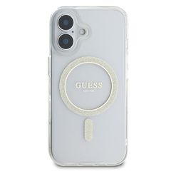 Guess IML Glitter Circle MagSafe iPhone 16 Case - Clear-thumb-2