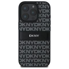 DKNY Texture Pattern Tonal Stripe iPhone 16 Pro Max Case - Black-thumb-2