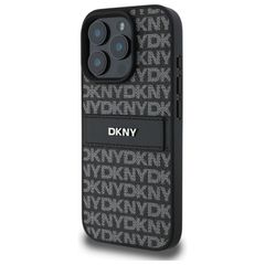 DKNY Texture Pattern Tonal Stripe iPhone 16 Pro Max Case - Black-thumb-1