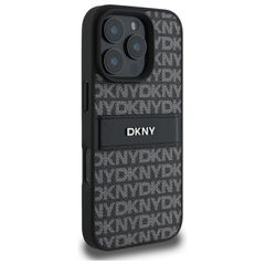 DKNY Texture Pattern Tonal Stripe iPhone 16 Pro Max Case - Black-thumb-3