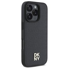 DKNY Repeat Pattern Stack Logo MagSafe iPhone 16 Pro Max Case - Black-thumb-3