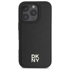 DKNY Repeat Pattern Stack Logo MagSafe iPhone 16 Pro Max Case - Black-thumb-2