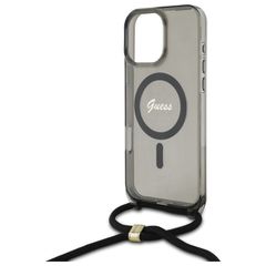 Guess Crossbody Cord Script MagSafe Case for iPhone 16 Pro Max - Black-thumb-4