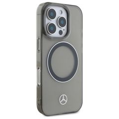 Mercedes Silver Ring MagSafe iPhone 16 Pro Case - Black-thumb-3