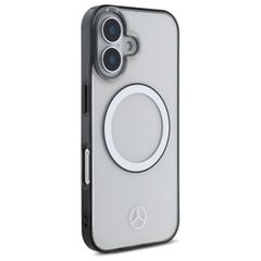 Mercedes Printed Logo MagSafe iPhone 16 Case - Clear-thumb-3