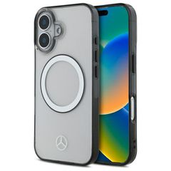 Mercedes Printed Logo MagSafe iPhone 16 Case - Clear-thumb-0