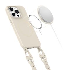 Tech-Protect MagNecklace MagSafe iPhone 15 Pro Case - Beige-thumb-2