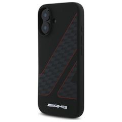 AMG Checkered Flag Pattern MagSafe iPhone 16 Case - Black-thumb-1