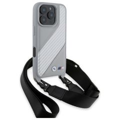 BMW M Edition Carbon Stripe & Strap iPhone 16 Pro Case - Gray-thumb-2